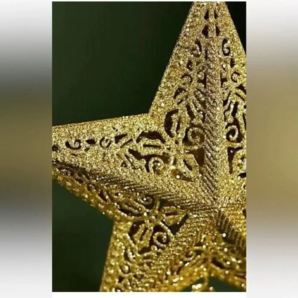 Anthropologie Gold Star Tree Topper